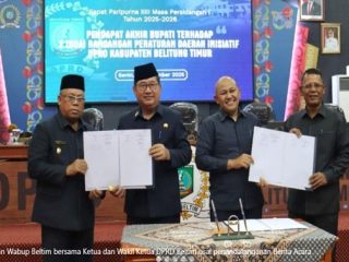 Bupati Beltim Apresiasi Progresifitas Penyusunan Raperda