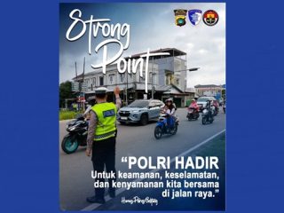 Polri Hadir di Tengah Aktivitas Masyarakat Melalui Kegiatan Strong Point