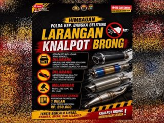 Polda Babel Tegaskan Larangan Knalpot Brong bagi Pengendara