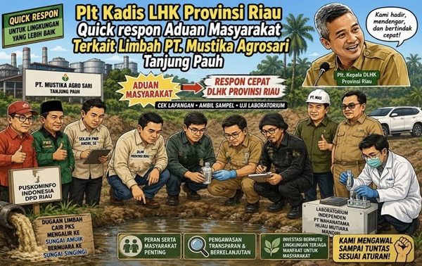 DLHK Riau Turun ke PKS PT MAS, Sampel Limbah Diuji Laboratorium